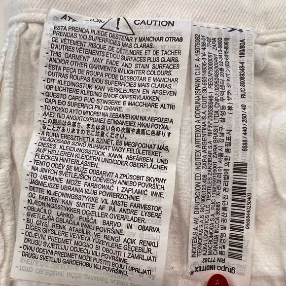 Zara Men's Distressed Ripped Skinny Jeans White 31x30 - Picture 9 of 13